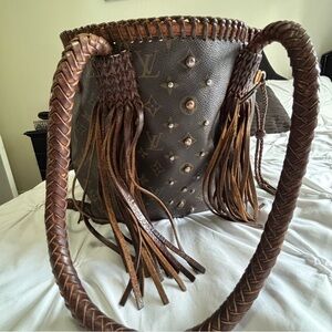 Louis Vuitton revamped western tote purse By Vintage Boho bag